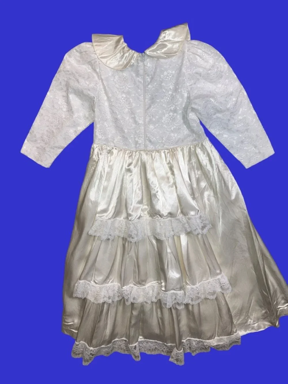 Wedding Dress PRETEND PLAY Halloween Costume Girls Vintage Dress Size 6X